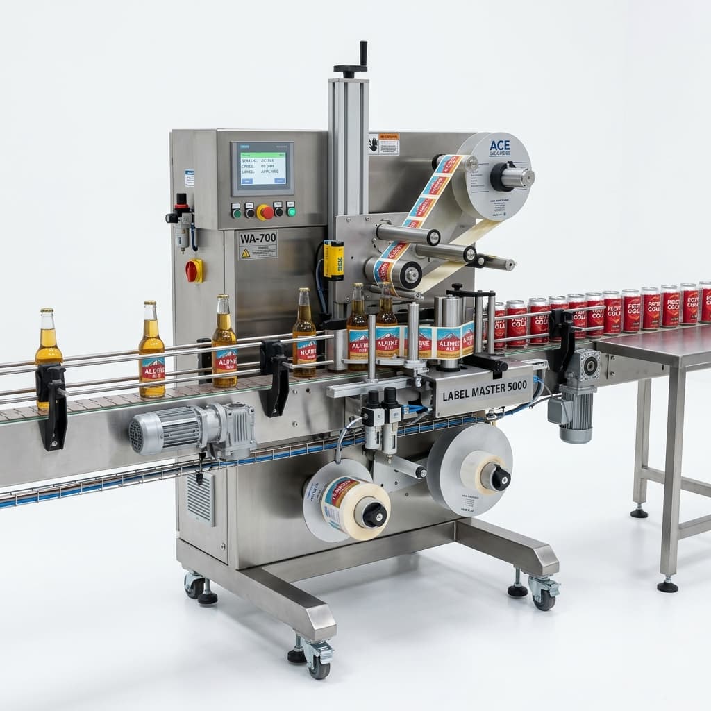 Wrap around labelling machine